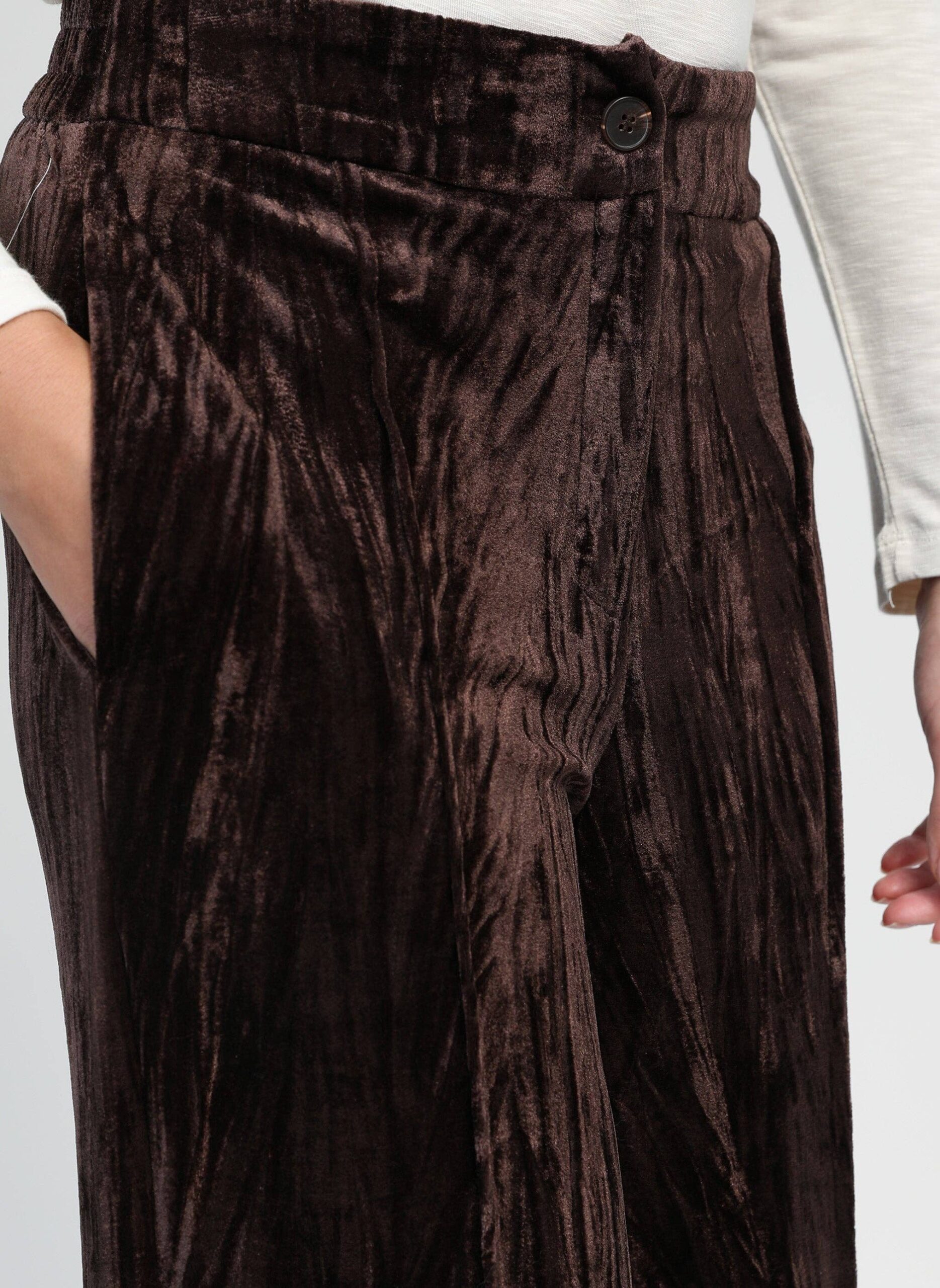 Elegantes Damen An'ge Paris Hose "Patrilou" Samt Schokoladenbraun - Image 5