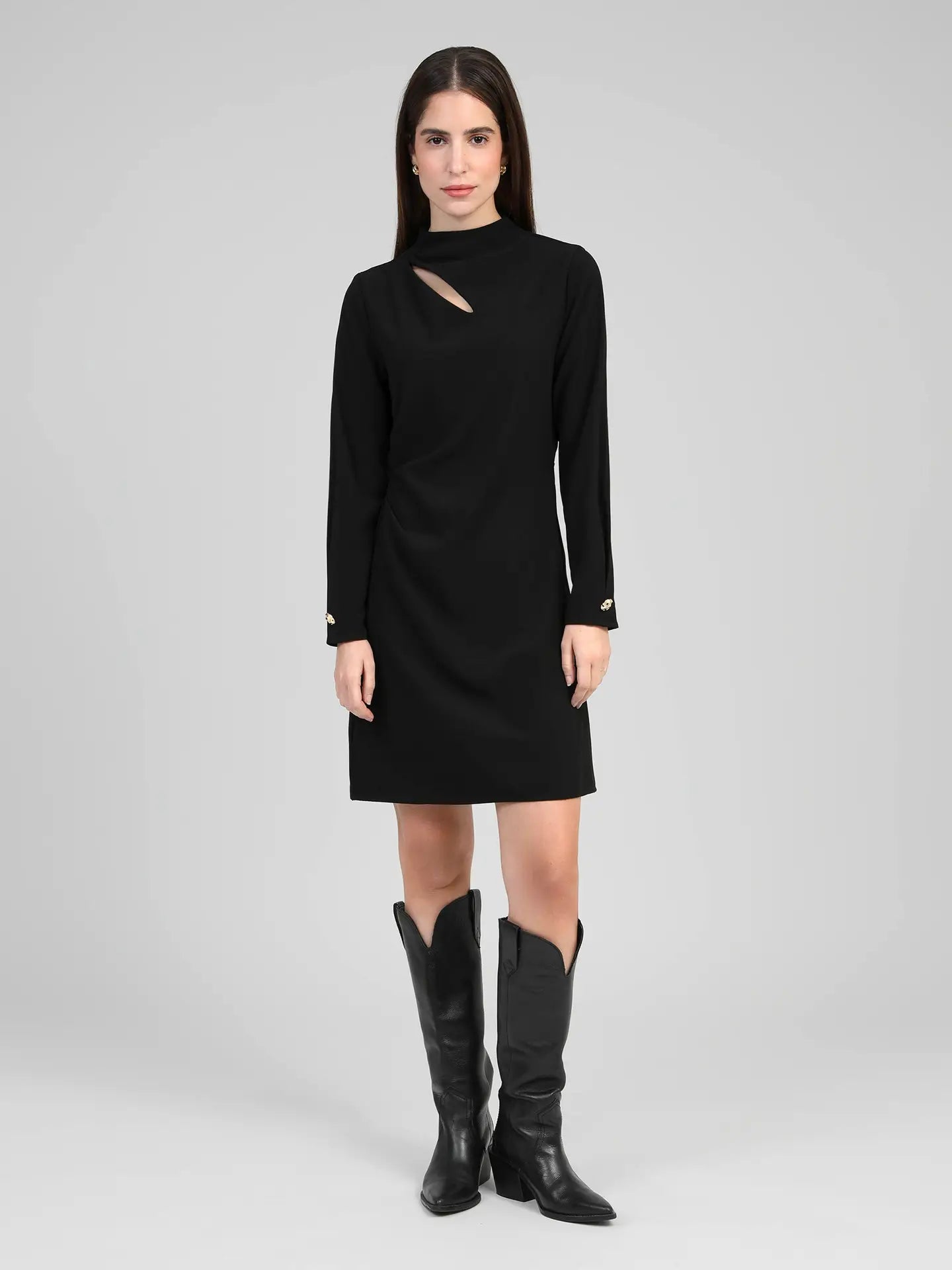 Elegantes Damen An'ge Paris Kleid Malola in Schwarz