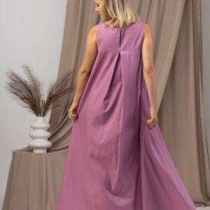 Alternative view of Elegantes Dark Rose Lässiges Linen Maxikleid