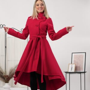 Alternative view of Elegantes A-Line Layered Wool Coat