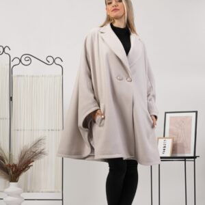 Elegantes Off white Lässiges Cape Coat
