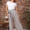 Elegantes Linen Palazzo Pants