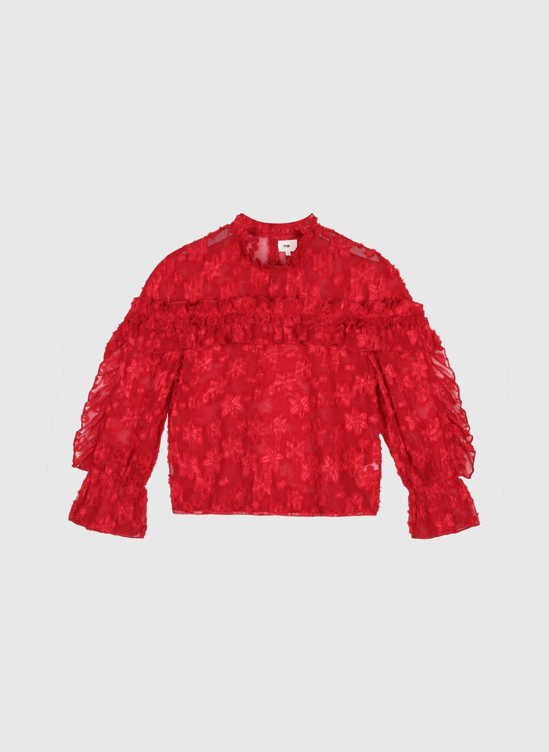 Elegantes Damen An'ge Paris Bluse Soely Rot - Image 8