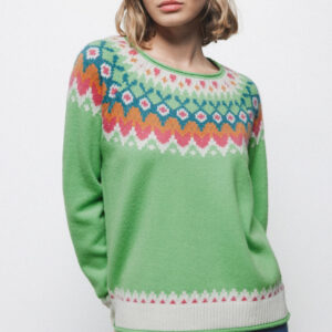Alternative view of Elegantes Damen Lanidor Strickpullover im Norwegerstil mit Rundhalsausschnitt