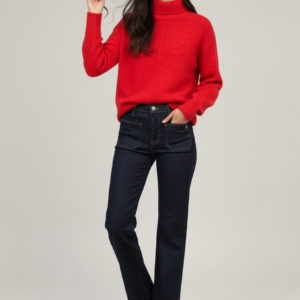 Elegantes Damen An'ge Paris Pullover Lipy Rot