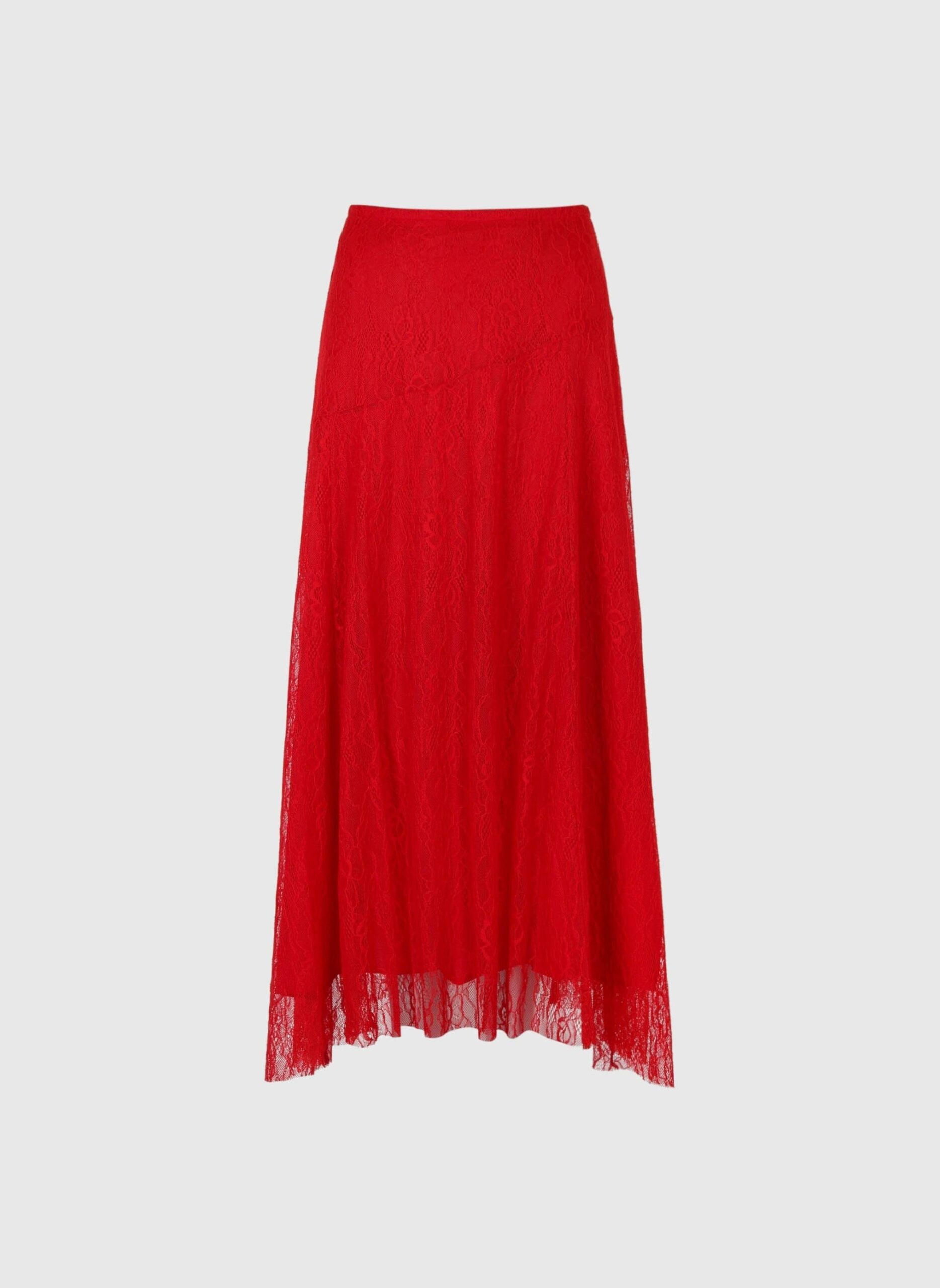 Elegantes Damen An'ge Paris Midirock Juney Rot - Image 4