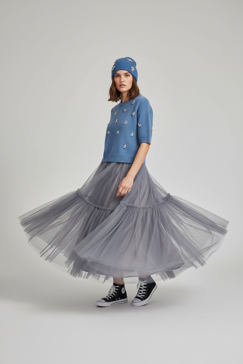 Elegantes Damen An'ge Paris Mütze "Bonnet" in Blau