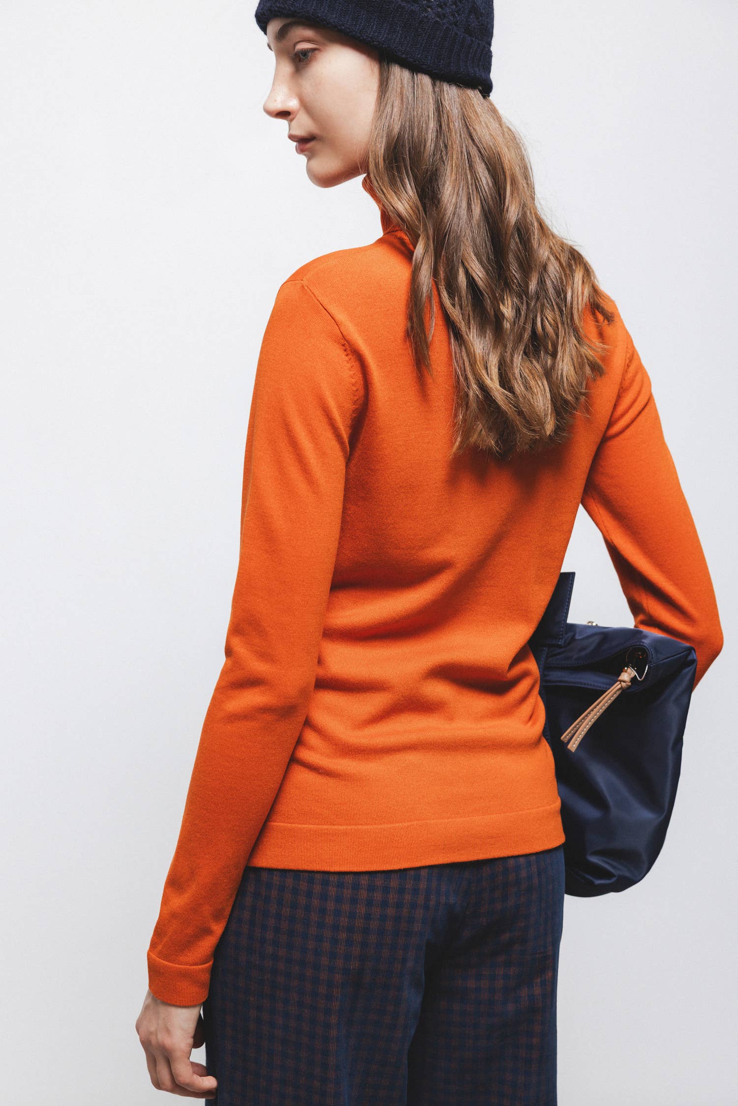 Elegantes Damen Lanidor Rollkragenpullover Orange - Image 5