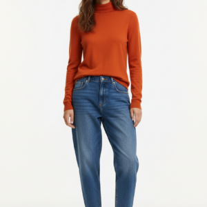 Elegantes Damen Lanidor Rollkragenpullover Orange